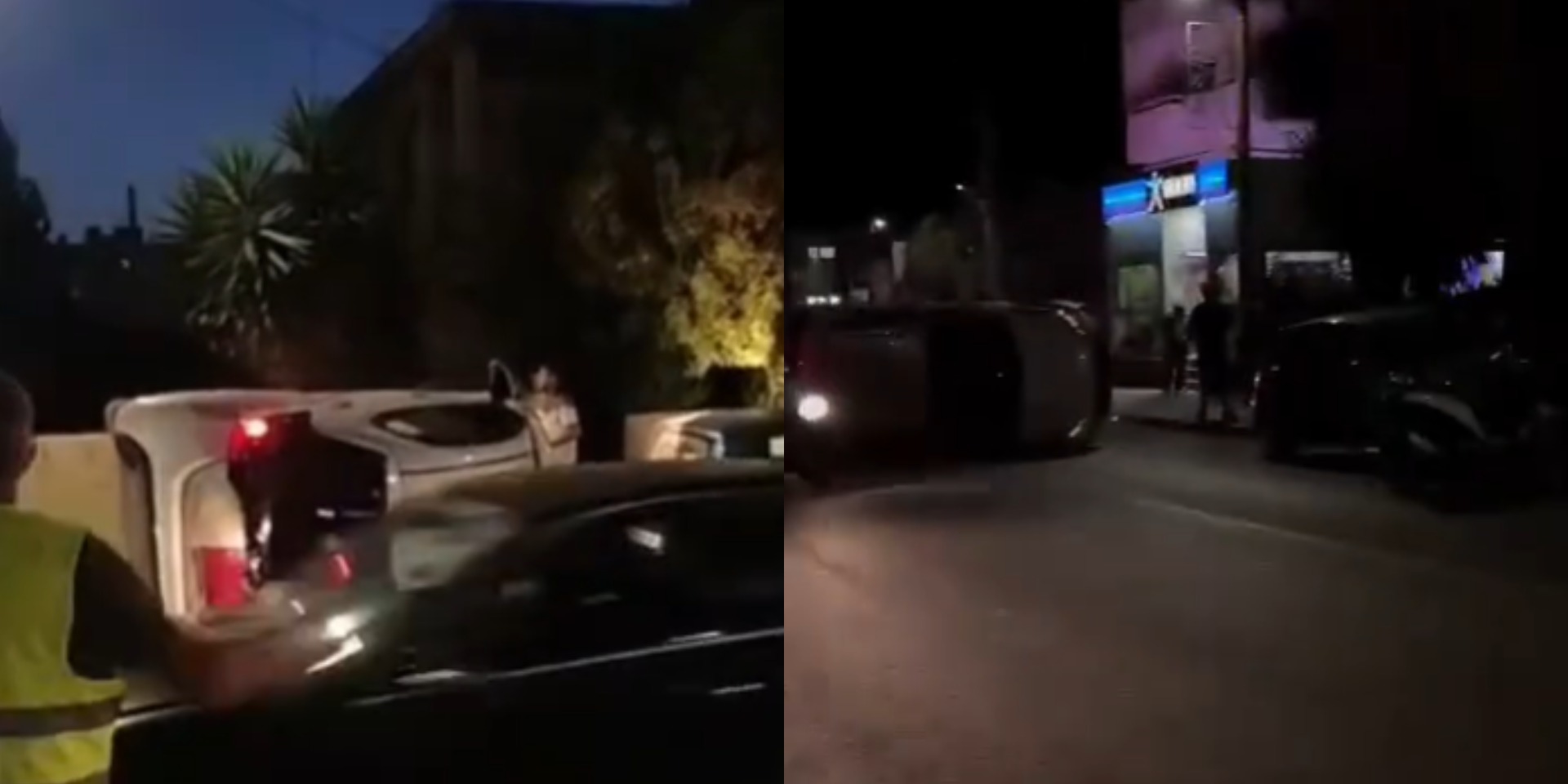 VIDEO: Αναστάτωση στη Λεμεσό – Ανατράπηκε όχημα και κατέληξε στη μέση του δρόμου