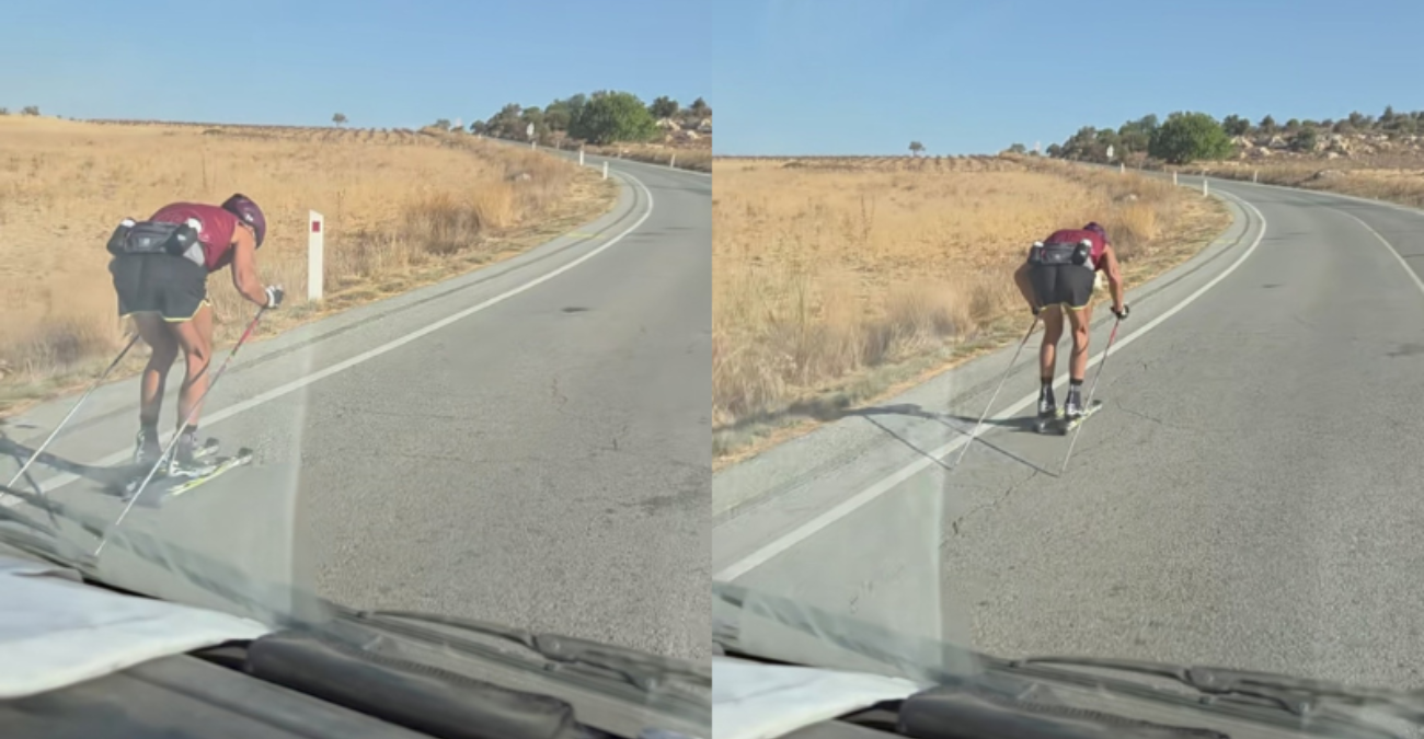 Απίστευτο βίντεο και όμως Κυπριακό: Άνδρας έκανε rollerski στη μέση του δρόμου – «This is Cyprus»