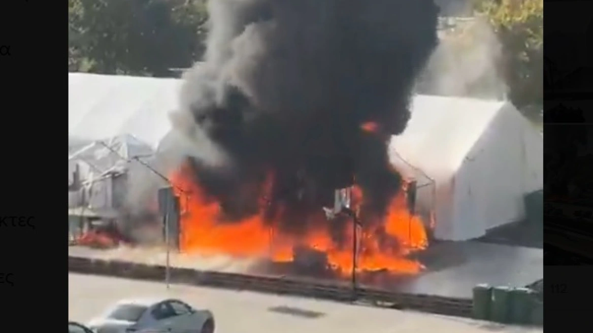 VIDEO: Πυροβολισμοί και φωτιά έξω από το κοινοβούλιο της Σερβίας