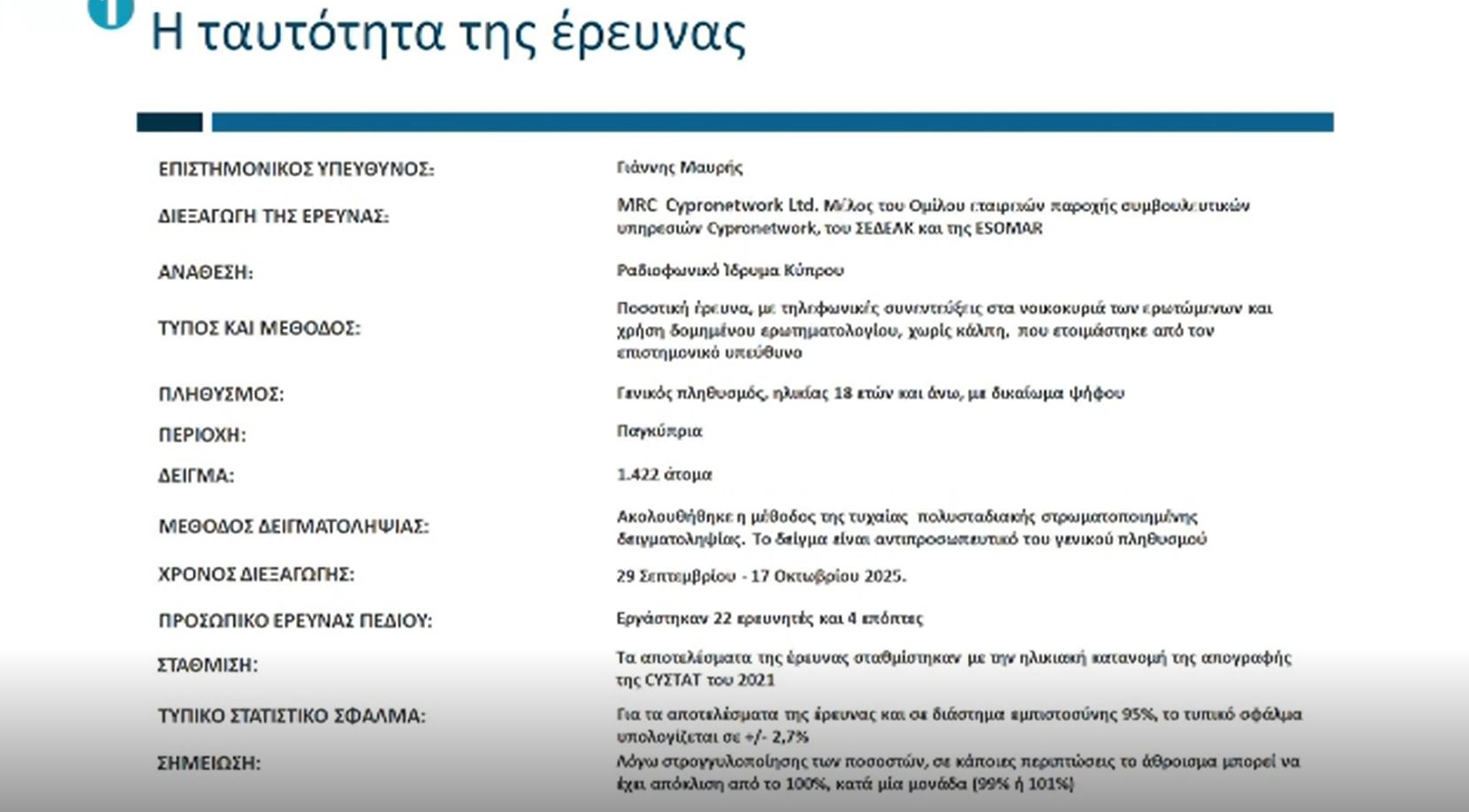 Δημοσκόπηση ΡΙΚ: Μάχη ΔΗΣΥ-ΑΚΕΛ για πρωτιά