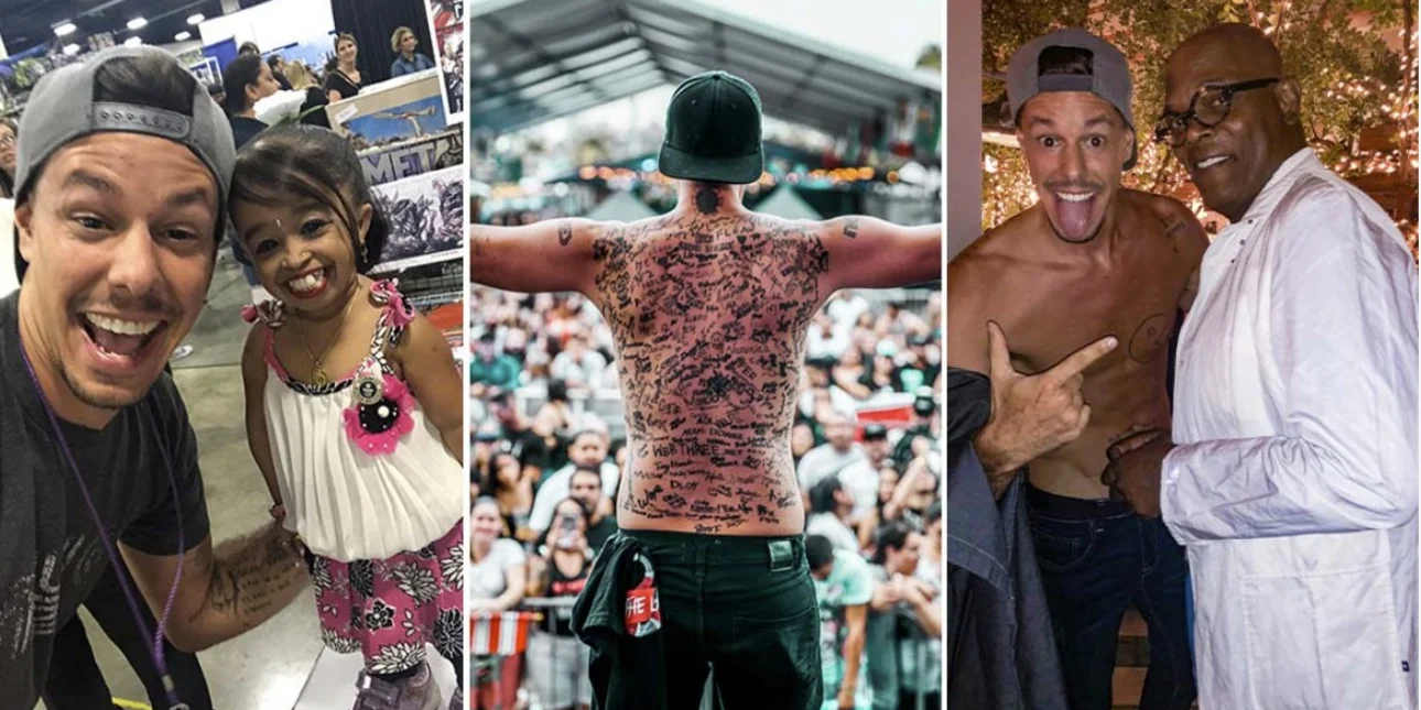 Tattoo artist γέμισε την πλάτη του με αυτόγραφα – Από τον 50 Cent στον Γιουσέιν Μπολτ – Μπήκε στα ρεκόρ Γκίνες