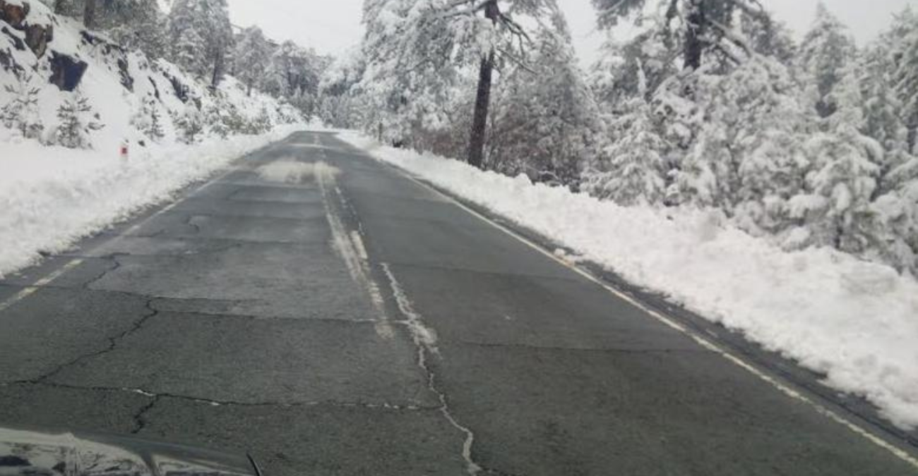 Προσοχή αν ανεβαίνεις Τρόοδος: Ανοικτοί οι δρόμοι αλλά… επικίνδυνες οι συνθήκες