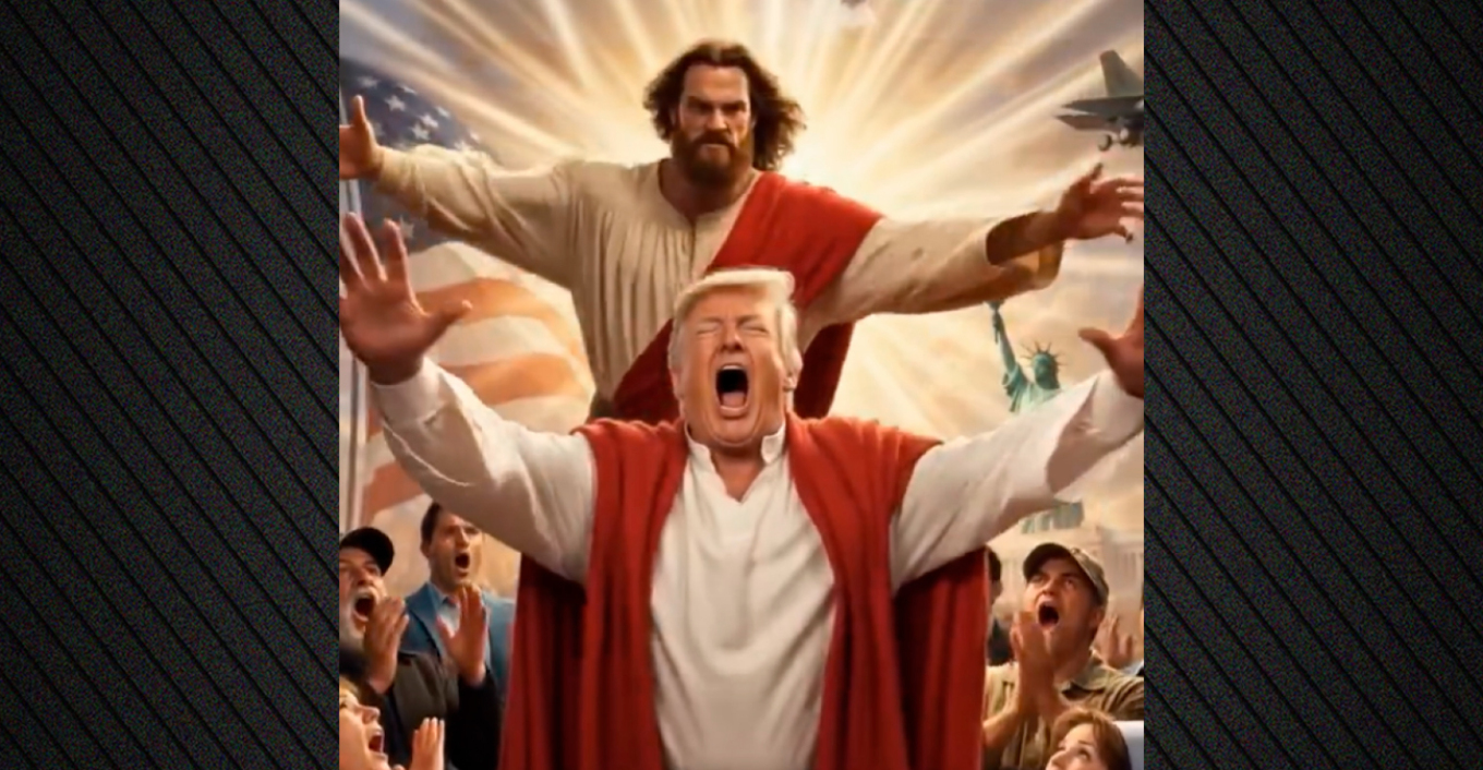 &Omicron;&iota; &Iota;&rho;&alpha;&nu;&omicron;ί &tau;&rho;&omicron;&lambda;ά&rho;&omicron;&upsilon;&nu; &tau;&omicron;&nu; &Tau;&rho;&alpha;&mu;&pi; &gamma;&iota;&alpha; &tau;&eta; &phi;&omega;&tau;&omicron;&gamma;&rho;&alpha;&phi;ί&alpha; &tau;&omicron;&upsilon; &omega;&sigmaf; &Iota;&eta;&sigma;&omicron;ύ&sigmaf; &mu;&epsilon; &beta;ί&nu;&tau;&epsilon;&omicron; &tau;&omicron;&upsilon; &Chi;&rho;&iota;&sigma;&tau;&omicron;ύ &nu;&alpha; &tau;&omicron;&nu; &pi;&epsilon;&tau;ά&epsilon;&iota; &sigma;&tau;&eta;&nu;... &kappa;ό&lambda;&alpha;&sigma;&eta;