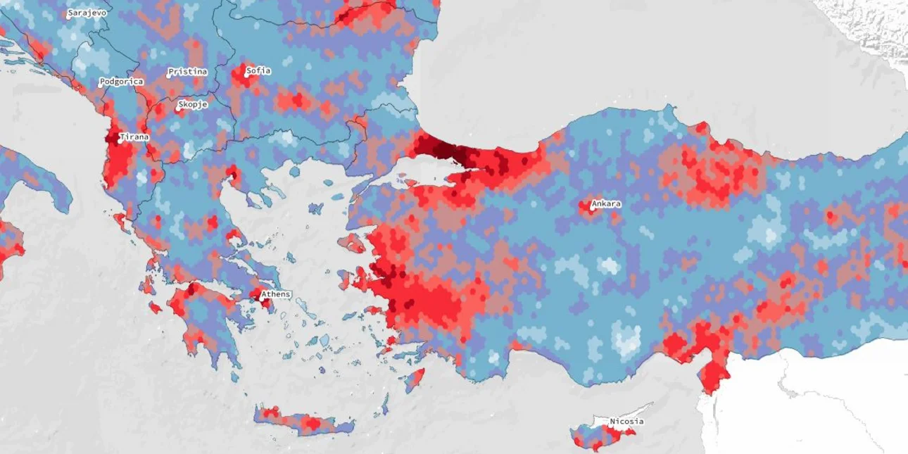 Νέος διαδραστικός χάρτης δείχνει τις «κόκκινες» περιοχές στην Κύπρο
