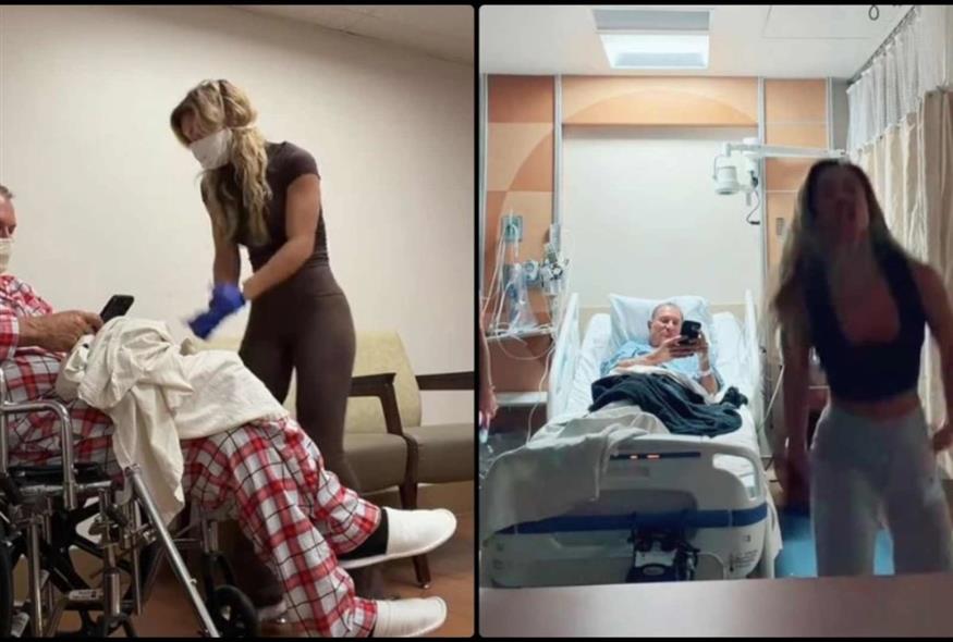 Χόρευε στο νοσοκομείο δίπλα στον άρρωστο πατέρα της Χόρευε στο νοσοκομείο δίπλα στον άρρωστο πατέρα της