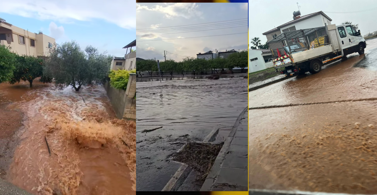 Πλημμύρισε η Κύπρος: Δρόμοι ποτάμια και ζημιές παντού