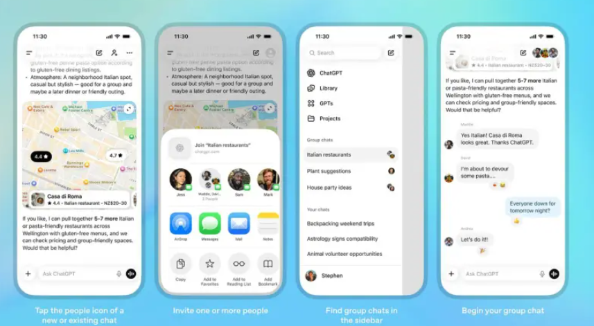 Τα group chats του ChatGPT κυκλοφορούν παγκοσμίως