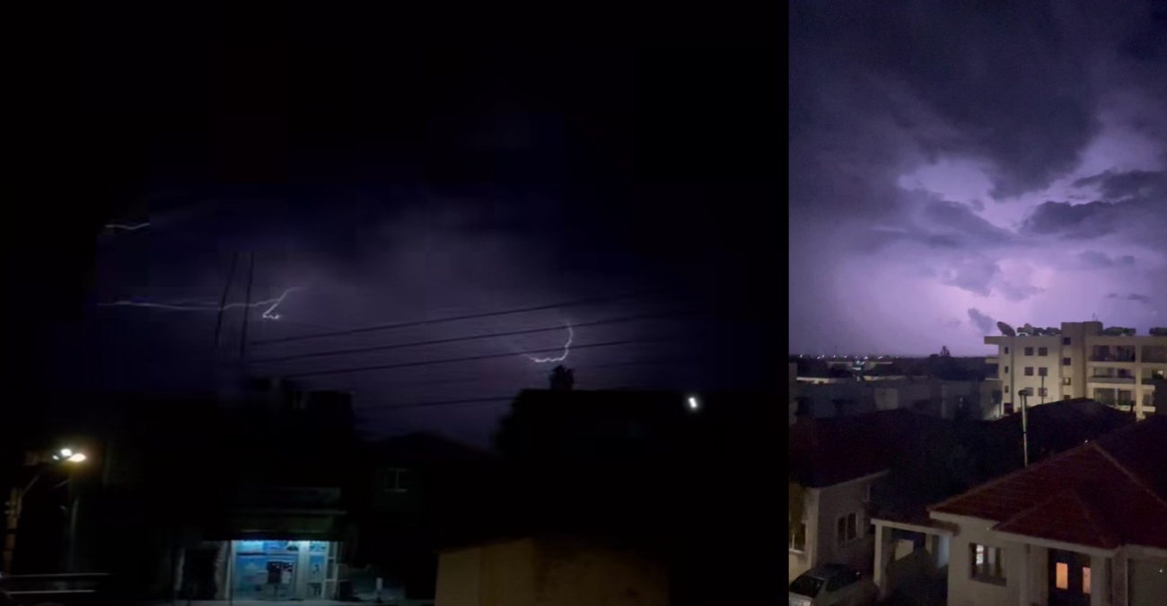 Η νύχτα έγινε μέρα στην Κύπρο: Εντυπωσιακά βίντεο από τη χθεσινή κακοκαιρία