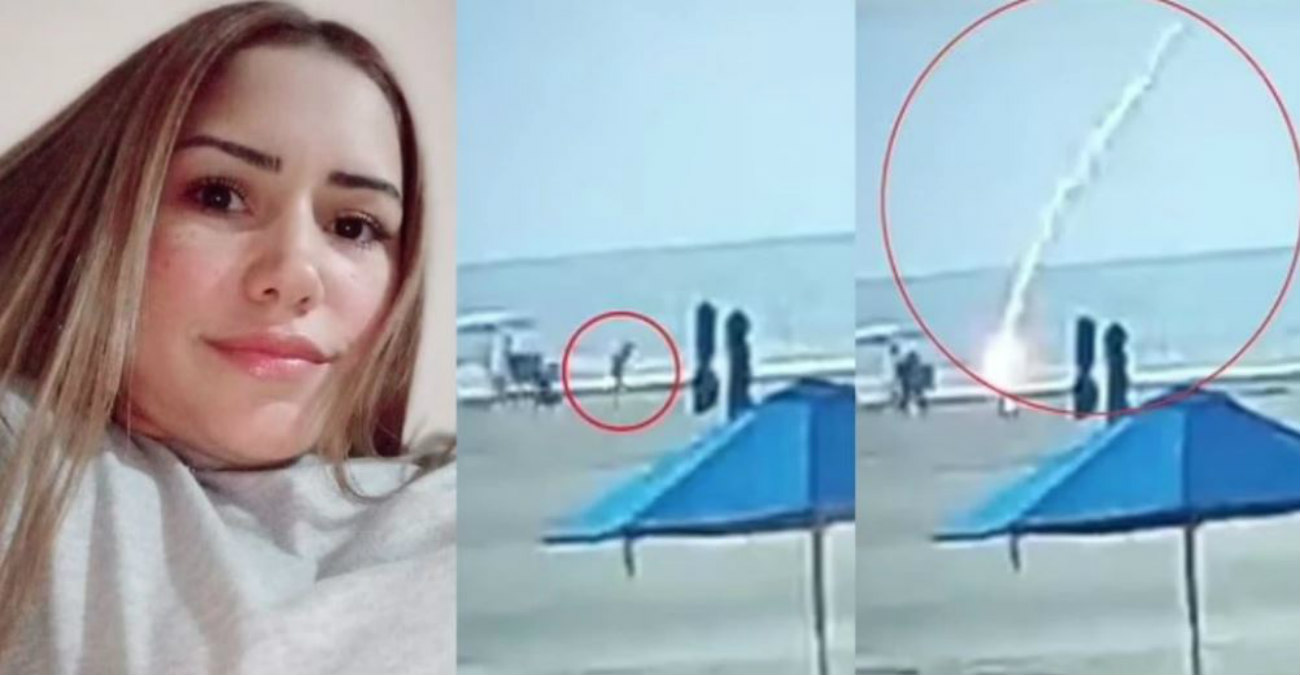 Η τρομακτική στιγμή που μητέρα δύο παιδιών σκοτώνεται από κεραυνό σε παραλία της Κολομβίας - Απίστευτο βίντεο