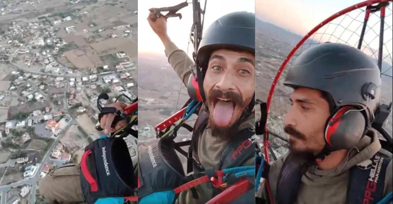 Βίντεο δείχνει τον άτυχο Αντώνη να κάνει Paramotor