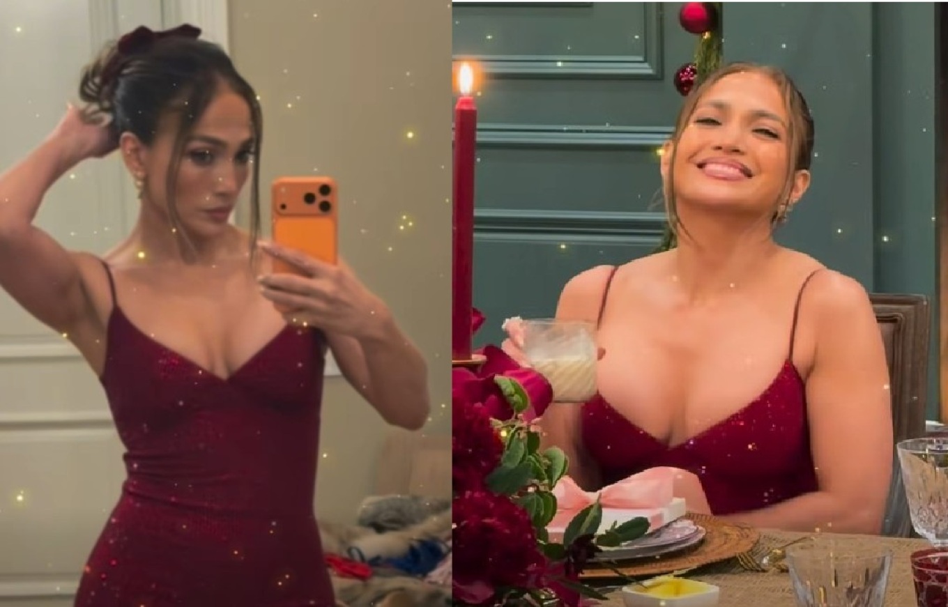 Η Τζένιφερ Λόπεζ με κόκκινο στενό φόρεμα άνοιξε το σπίτι της και ευχήθηκε Καλά Χριστούγεννα Η Τζένιφερ Λόπεζ με κόκκινο στενό φόρεμα άνοιξε το σπίτι της και ευχήθηκε Καλά Χριστούγεννα