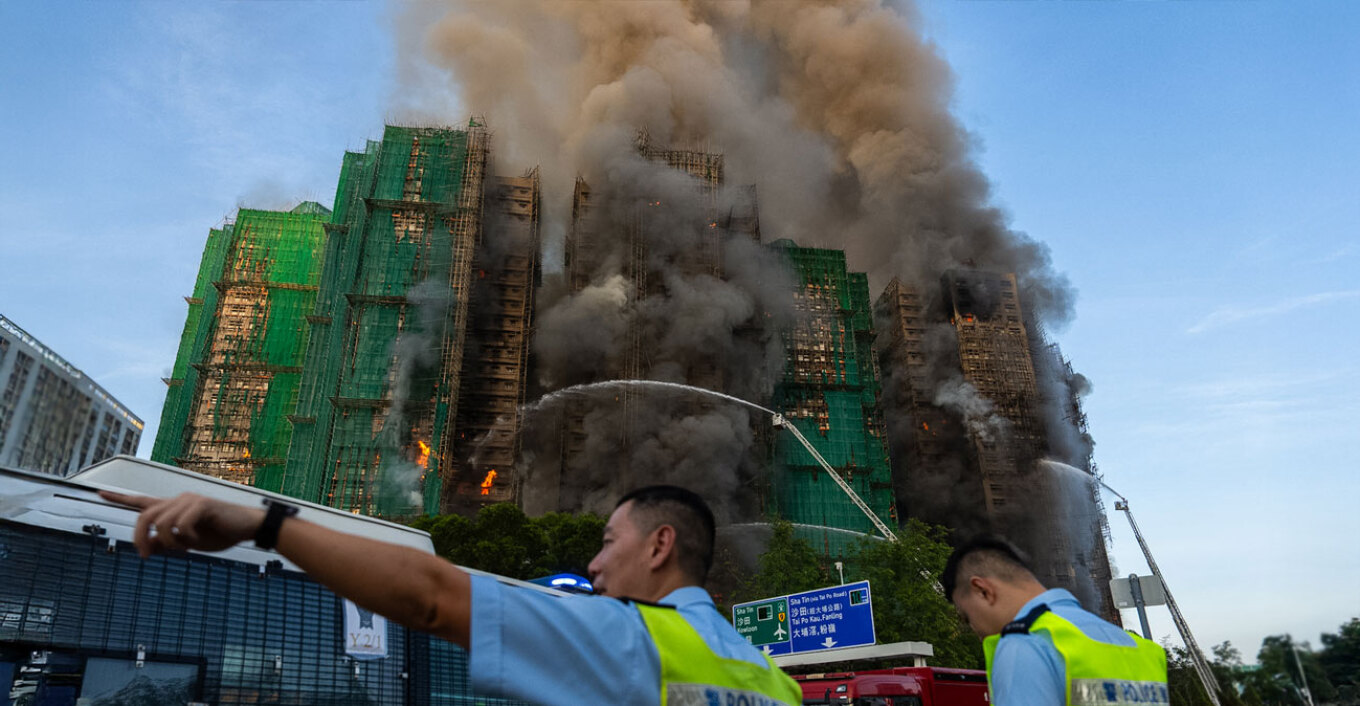Τουλάχιστον 4 νεκροί και πολλοί εγκλωβισμένοι από τη φωτιά σε ουρανοξύστες στο Χονγκ Κονγκ