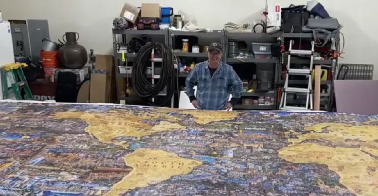 Ένας παππούς έφτιαξε σε 4 χρόνια παζλ 60.000 κομματιών με το εγγονάκι του – Του έλειπε ένα κομμάτι