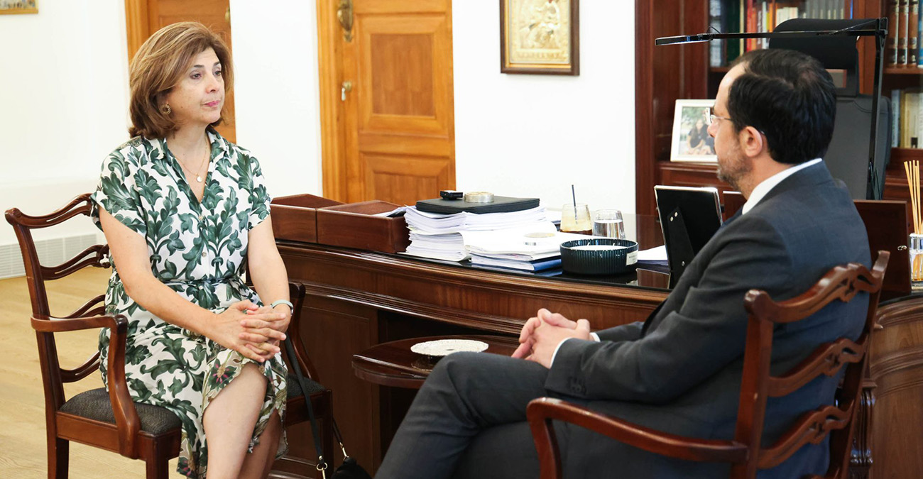 «Η σύνθεση της πολυμερούς, επιτρέπει συζήτηση επί της ουσίας» - Συναντήθηκε με την Ολγκίν ο ΠτΔ