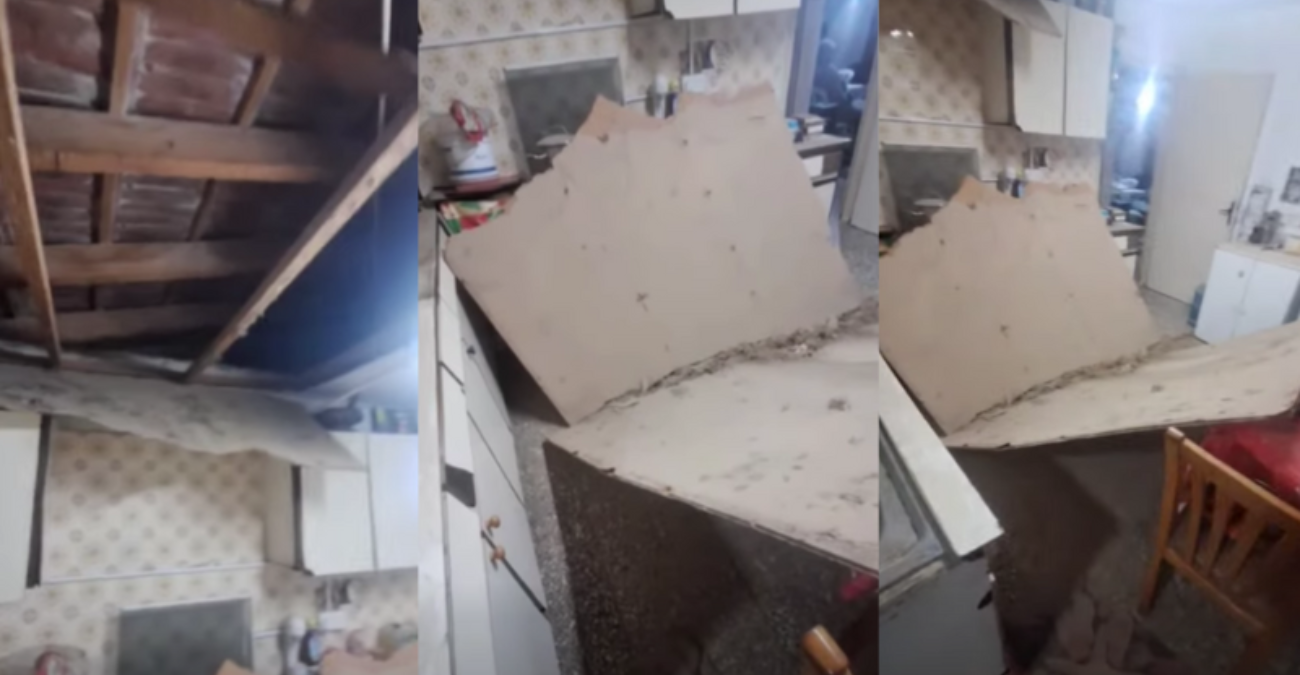 VIDEO: «Πλήρωναν ενοίκιο και τους έπεσε η στέγη στο κεφάλι» – Προσφυγικό σπίτι κατέρρευσε