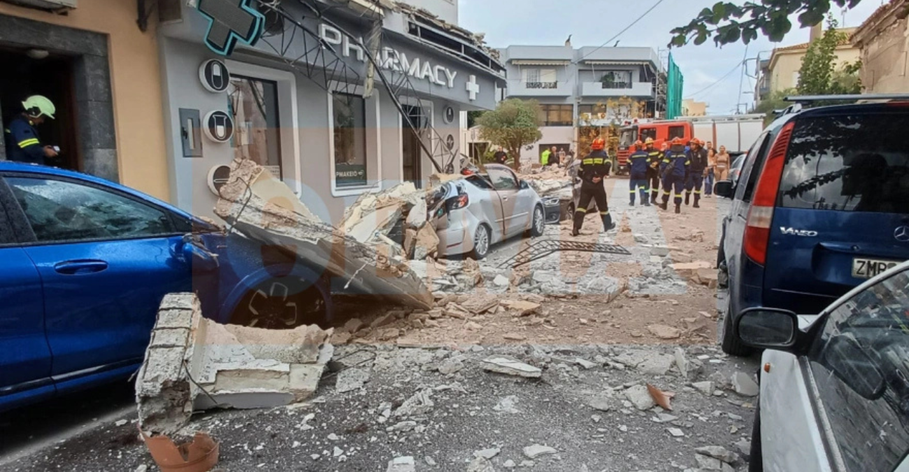 Συγκλονιστικά βίντεο από τη στιγμή της κατάρρευσης μπαλκονιού στην Ελλάδα