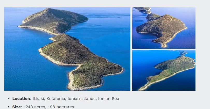 Πωλείται ελληνικό νησί στο Ιόνιο Πέλαγος σε απίστευτη τιμή
