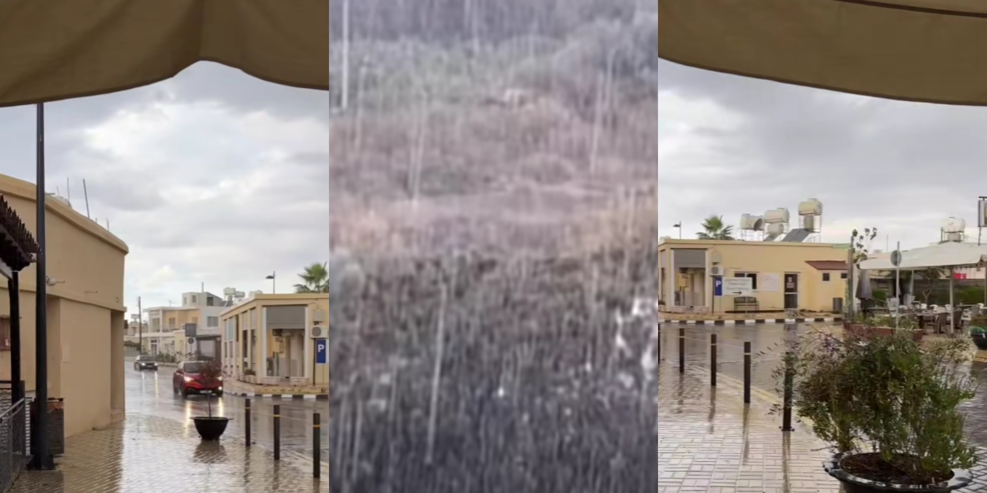 VIDEO: Επιτέλους ξανά βροχές – «Άνοιξαν» οι ουρανοί σε διάφορες περιοχές του νησιού