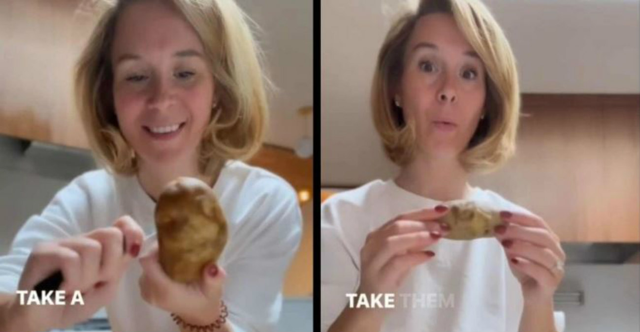 TikToker σεφ μοιράζεται το απόλυτο viral κόλπο για το ξεφλούδισμα πατάτας